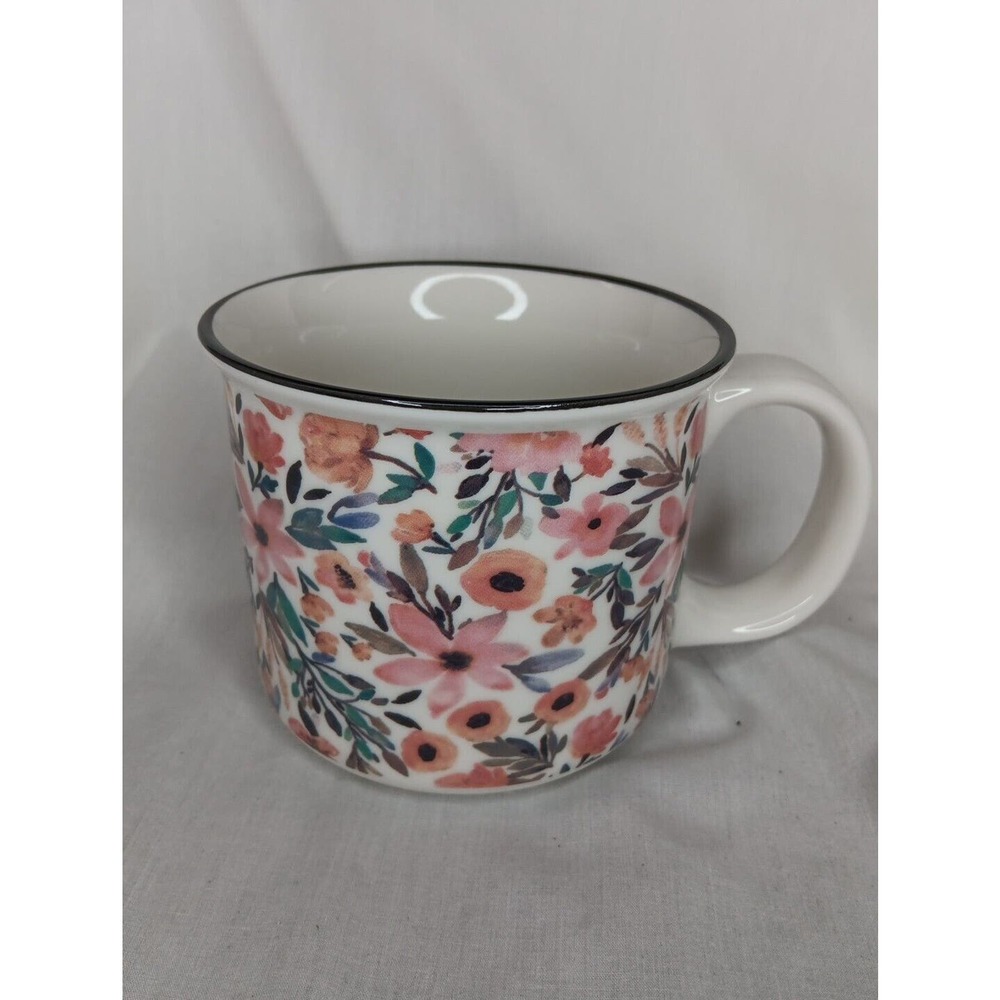 ORLY MAISON Pink, Purple, Blue Flower Floral Botanical Coffee Tea Mug Cup EUC